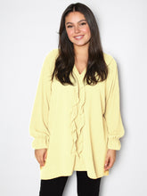 Skjorte med flæse front